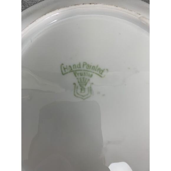 Vintage Beyer & Bock Prussia 6” Salad Plate Hand Painted Floral China - Picture 4 of 7